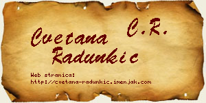 Cvetana Radunkić vizit kartica